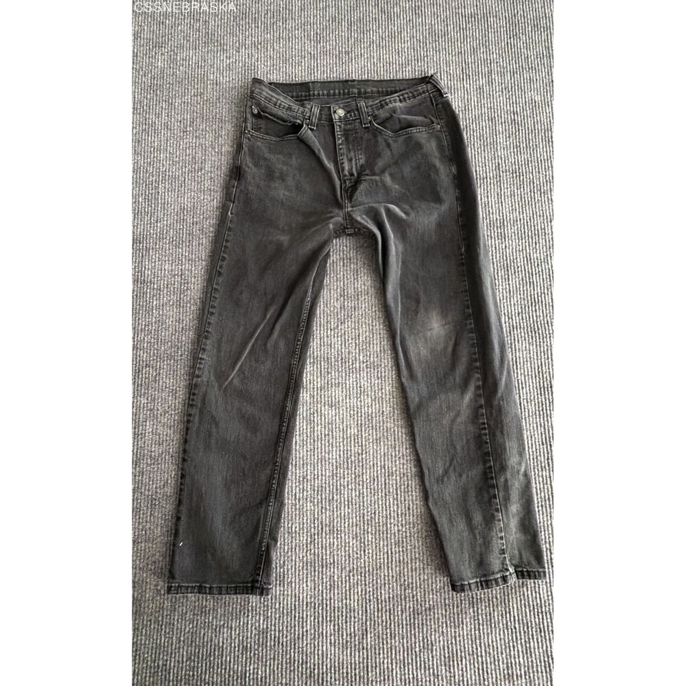 Levi's Black 505 Men's Jeans Straight Leg Regular Fit Denim Water Less - W34L30